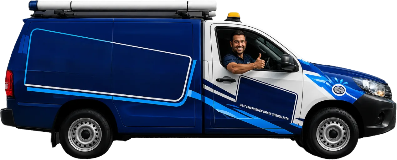 Our drain service van out on a Double Bay job